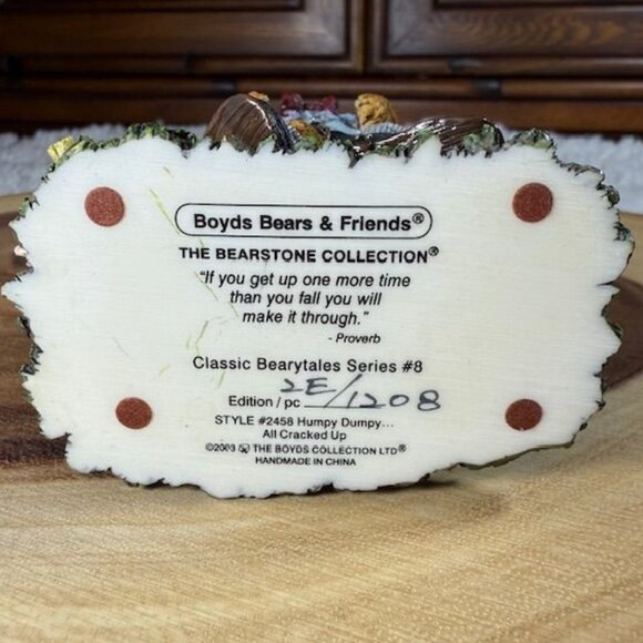 Vintage Boyds Bears Humpy Dumpy...All Cracked Up Classic Bearytales Series #8 - Picture 9 of 10